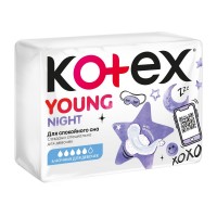 Котекс Янг гигиенические прокладки для девочек ночные 6шт